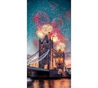 Peinture par Numéros pour Adulte, Le pont Brooklyn Peinture par Numero Débutants, Numéro d'art avec Pinceaux, Loisirs Créatifs Adultes Activité Manuelle, Décor de Maison 80x160cm (sans cadre) a-30