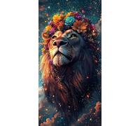 Peinture par Numéros pour Adulte Le Tigre DIY Peinture Numero d'art Acrylique Adulte Débutants 60x120cm Le Ciel Étoilé Numéro d'Art Kit Peinture par Décoration Cadeaux Femme (sans Cadre) J0L-1378