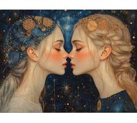 Peinture par Numéros pour Adulte, Les Jumeaux De La Constellation, DIY Peintures Acrylique Débutants, avec Acrylique Pigment et Pinceaux, Loisirs Créatifs Enfant, Sans Cadre 20x30cm WM4L-860