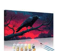 Peinture par Numéros pour Adulte Oiseau DIY Peinture Numero Adulte Débutants 100x200cm Arbre Paint by Number Art Pigmentée Kit par Décor Créatif Murale et Cadeaux Pour La Maison, Avec Cadre XY#136