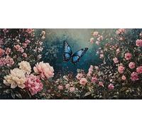 Peinture par Numéros pour Adulte Papillon DIY Peinture Numero d'art Acrylique Adulte Débutants 60x120cm Fleur Numéro d'Art Kit Peinture par Décoration Cadeaux Femme Pour La Maison (sans Cadre) J0L-632