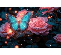 Peinture par Numéros pour Adulte - Papillons de rêve DIY Peinture Acrylique pour Adultes Débutants, 70x105cm Numéro d'Art Kit Peinture par Décoration Murale et Cadeaux Pour La Maison (sans Cadre) w634