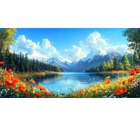 Peinture par Numéros pour Adulte Paysage DIY Peinture Numero d'art Acrylique Adulte Débutants 70x140cm Plante Numéro d'Art Kit Peinture par Décoration Cadeaux Femme Pour La Maison (sans Cadre) J0L-954