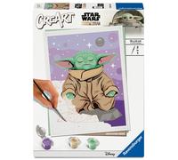 Ravensburger – Peinture par numéros CreArt Grogu – Star Wars – 18 x 24 cm – Adulte dès 12 ans