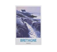 Peinture Par Numéros Pour Adultes Débutants，Bretagne, France，Kits De Peinture À L'Huile Numérique Bricolage Sur Toile Avec Pinceaux Et Pigments Acryliques（30x40cm）11.8x15.7 pouces-GC44