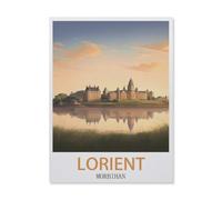 Peinture Par Numéros Pour Adultes Débutants，Lorient Morbihan，Kits De Peinture À L'Huile Numérique Bricolage Sur Toile Avec Pinceaux Et Pigments Acryliques（40x50cm）15.7x19.6 pouces-GL72