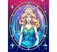 Peinture par numéros pour adultes et enfants débutants,Signe astrologique Vierge dans un pictogramme polygonal,Peinture à faire soi-même sur toile avec pinceaux, peintures acryliques,16x20 pouces