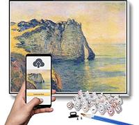 Peinture par numéros pour adultes falaises de la porte d aval par Claude Monet DIY Peinture à l'huile par numéros