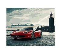Peinture par numéros pour adultes Kit de peinture à l'huile bricolage Creative Home Art Decor Gifts - Ferrari Sports Car