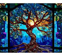 Peinture Par Numéros Pour Adultes, Kit De Peinture Par Numéros D'Arbre De Vie À Faire Soi-Même Pour Adultes, Toile, Dessin Acrylique Facile, Œuvre D'Art Pour Débutant, Cadeau De Décoration D 40*50cm