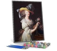 Peinture par numéros pour adultes Kits Marie Antoinette dans une robe en mousseline Peinture par Louise Elisabeth Vigee Le Brun Kit de peinture par numéro sur toile pour débutants