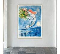 Peinture par numéros pour adultes Marc Chagall《France Nice Soleil Vintage Flowers》 Kits de peinture par numéros pour adultes sur toile