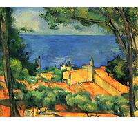 Peinture par numéros pour adultes Paul Cezanne L'Estaque avec toits rouges Kits de peinture sur toile Cadeaux Arts Artisanat pour décoration d'intérieur