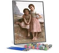 Peinture par numéros pour adultes sur Greve par William-Adolphe Bouguereau - Kit de peinture par numéro sur toile pour débutants