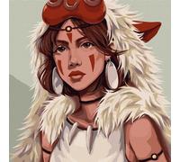 Peinture par numéros - Princesse Mononoke 40x40