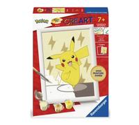 Peinture par numéros - RAVENSBURGER - Pokémon Creart - 13x18 cm - 8 peintures acryliques - cadre blanc