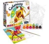 Sentosphère – Peinture par numéros Colorizzy Chevaux – Kit intuitif pour enfants dès 6 ans