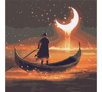 Peinture par numéros - Sur le chemin de la lune 50x50