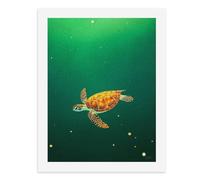 Peinture par numéros Une tortue de mer colorée nageant dans l'océan - 1 kit de peinture numérique pour adultes - Créez votre propre scène magique - Fournitures d'art sans cadre - 40 x 50 cm