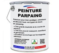 Peinture Parpaing - Codeve Bois/RAL 3020 - Rouge signalisation - 5L - Intérieur/extérieur - Pour La Protection D'un Mur Parpaing, Brique Ou Béton Cellulaire.