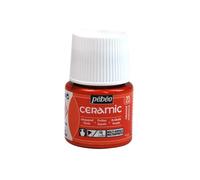 Pébéo - Ceramic - Couleur Opaque pour Terre Cuite, Céramique et Faïence - Effet Brillant - Finition Laquée - Flacon 45 ml, Orange
