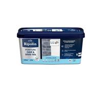 Ripolin Peinture cave & sous-sol intérieur – Satin 2,5 L Blanc – Anti-suintements, microporeuse