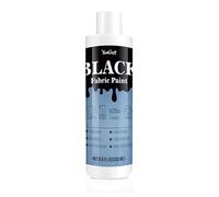 Peinture permanente textile 241 g - Peinture non toxique Teinture moyenne douce et riche pour loisirs créatifs en tissu, t-shirts, chaussures, jeans, toile, cuir - Noir