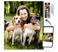 Peinture personnalisée par numéros pour adultes kits de dessin professionnelle pour animaux et portraits, cadeaux de bricolage Faites votre propre photo avec un cadre, pinceaux
