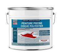 Peinture piscine coque polyester et béton 12.5 Kg Blanc