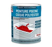 Peinture piscine coque polyester et béton 3 Kg Blanc