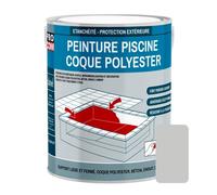 Peinture piscine coque polyester et béton 3 Kg Gris clair (RAL 7047)
