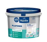 Peinture plafonds - Blanc mat - Sans trace - RIPOLIN - 10L