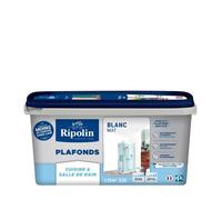 Peinture plafonds cuisine & salle de bain - Blanc mat - RIPOLIN - 2,5L