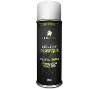 Peinture Plastique Carrosserie 400ml - IRONTEK | IT128 | Primaire Adhérence Professionnel | Tous Plastiques Pare-Choc | Séchage Rapide 10min | Haut Pouvoir Couvrant