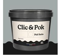 Peinture - POK - SATIN - Gris Moyen - 5L - Lessivable - Acrylique