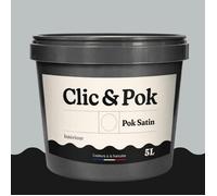 POK SATIN Peinture Mur Plafond - Intérieure Satinée, Lessivable, Multisupport - Gris Perle 50m² - 5L