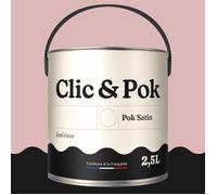 Peinture - POK - Satin - Rose Moyen - 2,5L - Lessivable - Acrylique