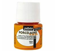 Peinture porcelaine - Pébéo - 150 Brillant - Safran N°03 - 45ml - Couleurs brillantes et opaques