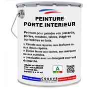 Peinture Porte Interieur - 5 L - Codeve Bois - RAL 9010 - Blanc pur