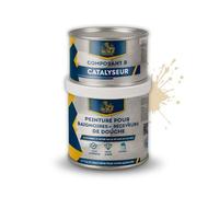 Peinture pour baignoire et salle de bain - BRICOSALVAJE - Beige Lin Grillé - Brillant - 750ml