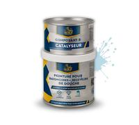 Peinture pour baignoire et salle de bain - BRICOSALVAJE - Bleu Brume Arctique - Satiné - 750ml