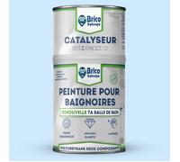 Peinture pour baignoire et salle de bain - BRICOSALVAJE - Bleu - Mat - 750ml