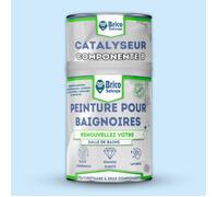 Peinture pour Baignoires Finition Brillant Bleu Clair Agatha, Bicomposant 600 + 150 ML, Application Facile, BRICOSALVAJE