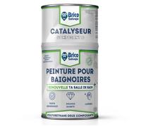 Peinture pour Baignoires Finition Satiné Blanc Céramique Aninston, Bicomposant 600 + 150 ML, Application Facile, BRICOSALVAJE