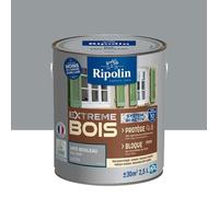 Peinture pour Bois Intérieur & Extérieur - Satin - 2,5L - Gris Bouleau Ral 7040 - Ripolin