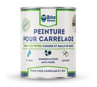 Peinture pour Carrelage - BRICOSALVAJE - Matte Blanc Alpin - Haute Adhérence - Application Facile - 750 ML