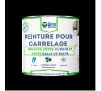 Peinture pour Carrelage - BRICOSALVAJE - Noir Ébène - Brillant - Haute Adhérence - Application Facile