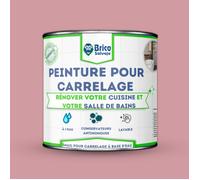 Peinture pour Carrelage - BRICOSALVAJE - Rose poudré - 750 ML - Brillant - Haute Adhérence