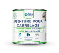 Peinture pour Carrelage - BRICOSALVAJE - Satiné Blanc Alpin - Haute Adhérence - Application Facile - 750 ML