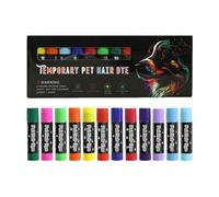 Peinture Pour Chien - 12 Couleurs Lavables Pour Fourrure D'animaux, Stylos De Coloration Temporaire Pour Cheveux | Teinture Pour Ongles Et Fourrure Pour Animaux De Compagnie, Sans Danger, Pour Le Toil